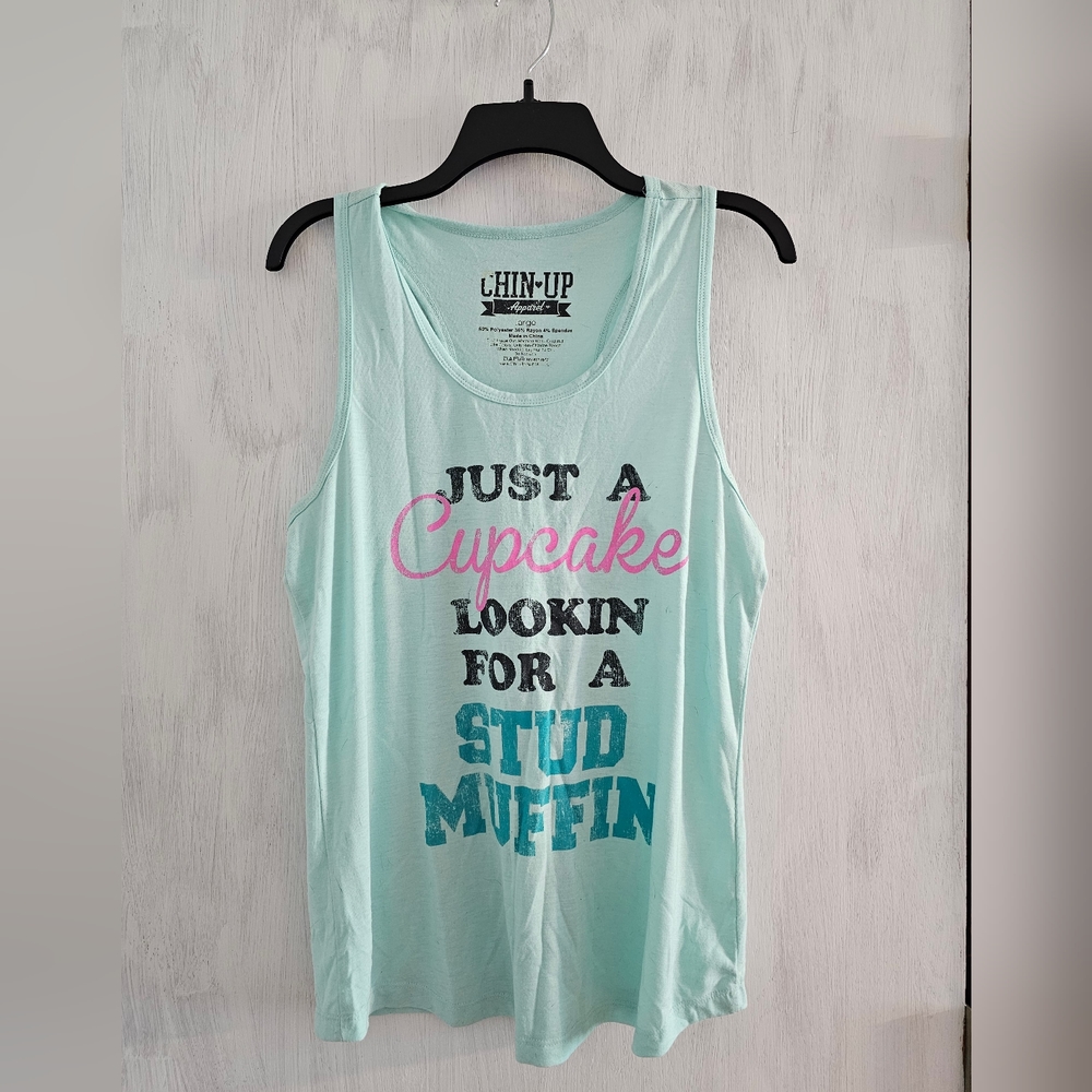 Chin up womens tank top large
